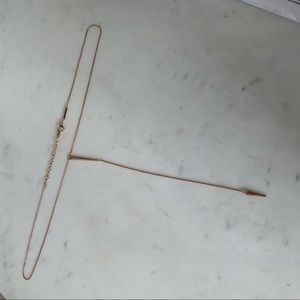 Kendra Scott rose gold Vivian Y lariat necklace